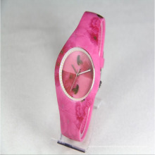Relógio personalizado de marca famosa com design de silicone oem para mulheres
